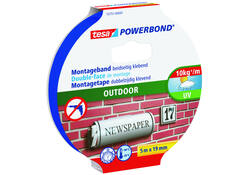 Montagetape tesa® Powerbond Outdoor dubbelzijdig 5mx19mm transparant