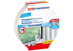 Montagetape tesa® Powerbond dubbelzijdig 5mx19mm transparant