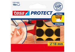 Beschermvilt tesa® Protect anti-kras Ø18mm bruin 16 stuks