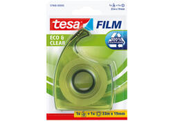 Plakband handdispenser tesafilm® Eco & Clear 33mx19mm transparant blister