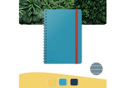 Notitieboek Leitz Cosy B5 160blz 100gr spiraal lijn blauw