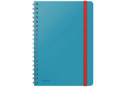 Notitieboek Leitz Cosy B5 160blz 100gr spiraal lijn blauw
