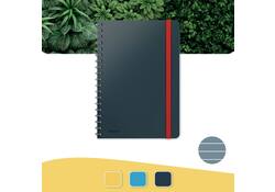 Notitieboek Leitz Cosy B5 160blz 100gr spiraal lijn grijs