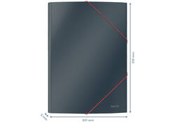 Elastomap Leitz Cosy A4 3-kleps grijs