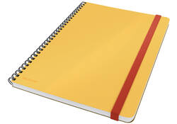 Notitieboek Leitz Cosy B5 160blz 100gr spiraal lijn geel