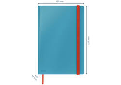 Notitieboek Leitz Cosy B5 160blz 100gr lijn blauw