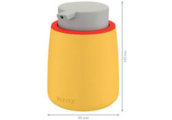 Handzeepdispenser Leitz Cosy voor handzeep 300ml geel