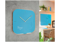 Wandklok Leitz Cosy blauw glas