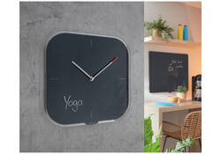 Wandklok Leitz Cosy grijs glas