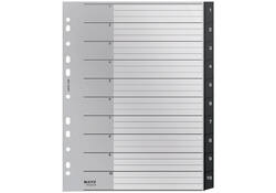 Tabblad Leitz Recycle A4 11-gaats 1-10 extra breed PP