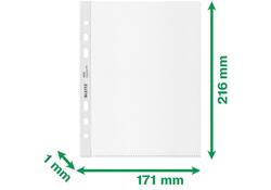 Showtas Leitz Recycle 100µ 6-gaats PP A5 transparant 25 stuks