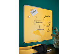Glasbord Leitz Cosy magnetisch 450x450mm geel