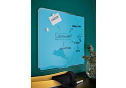 Glasbord Leitz Cosy magnetisch 450x450mm blauw