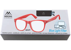 Leesbril Montana +2.00 dtp blue light filter rood