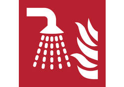 Pictogram bordje Djois Sprinkler 200 x 200 mm Rood