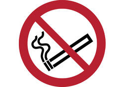 Pictogram bordje Djois Rookverbod Ø200mm rood