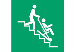 Pictogram bordje Djois Evacuatiestoel 200 x 200 mm Rood