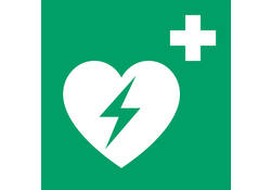 Pictogram bordje Djois AED 200 x 200 mm Groen