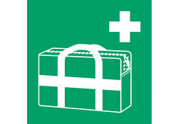 Pictogram bordje Djois EHBO koffer 200x200mm groen