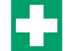 Pictogram bordje Djois EHBO 200x200mm groen