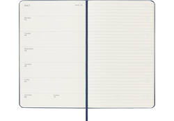 Agenda 2023/2024 Moleskine 18M Planner Weekly 7dag/1pagina large 130x210mm hard cover saffier blauw