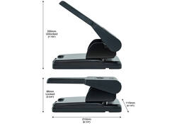 Perforator Rapesco HD865-P antibacterieel 2-gaats zwart