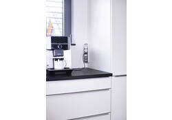 Stekkerdoos Brennenstuhl bureau Estilo 4 voudig inclusief 2 USB 2 meter wit/zilver