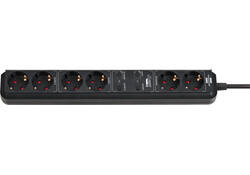 Stekkerdoos Brennenstuhl wifi Connect 2+4-voudig 1.5 meter zwart