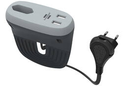 Laadstation Brennenstuhl Sofa 1 eurosocket 2 USB zwart/grijs