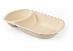 Snackbakje IEZZY A22 suikerriet PFAS-vrij 194x110x36mm 50 stuks