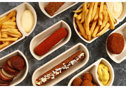 Snackbakje IEZZY A22 suikerriet PFAS-vrij 194x110x36mm 50 stuks