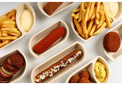 Snackbakje IEZZY A20 suikerriet PFAS-vrij 224x124x36mm 50 stuks