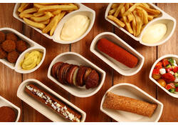 Snackbakje IEZZY A23 suikerriet PFAS-vrij 176x92x32mm 50 stuks