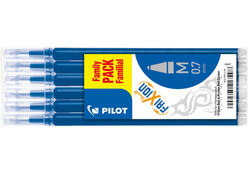 Rollerpenvulling PILOT friXion medium blauw set à 6 stuks