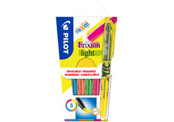 Markeerstift PILOT friXion light assorti set à 6 stuks