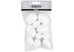 Eieren Creativ Company styropor 6 stuks 25x23mm 6 stuks 35x48mm wit