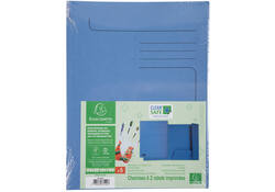 Dossiermap Exacompta Clean'Safe 2kleppen blauw