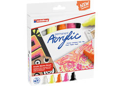 Acrylmarker edding e-5000 breed neon assorti set à 5 stuks
