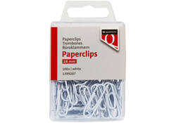 Paperclip Quantore 28mm 100 stuks wit