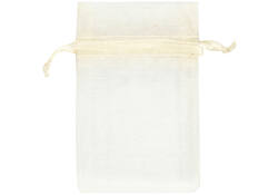 Organza zakjes Creativ Company 7x10cm 10 stuks off-white