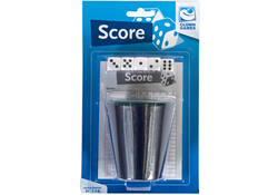 Spel dobbelset en scoreblok Clown