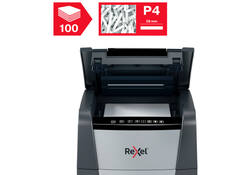 Papiervernietiger Rexel Optimum Auto+ 100X P4 snippers 4x28mm