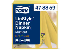 Dinnerservetten Tork LinStyle® 1/4-vouw 1-laags 50st mosterdgeel 478882