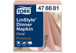 Dinnerservet Tork LinStyle® 1/4-vouw 1-laags 50st koraalrood