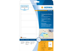Etiket HERMA 4586 97x42.3mm weerbestendig transparant mat 120stuks