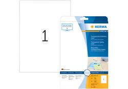 Etiket HERMA 4585 210x297mm weerbestendig transparant mat 10stuks