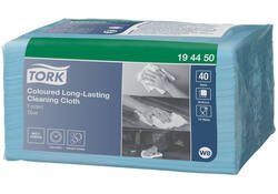 Reinigingsdoek Tork Long Lasting W8 multifunctioneel gevouwen blauw 194450