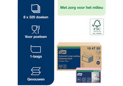 Reiningingsdoek Tork Long Lasting W8 multifunctioneel rood 194750