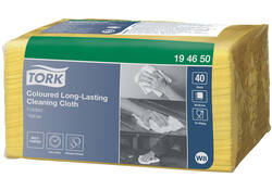 Reinigingsdoek Tork W8 Premium 1-laags 40 vel geel 194650