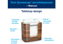 Servetdispenser Tork Xpressnap® tabletop N4 compact image walnoot 273002